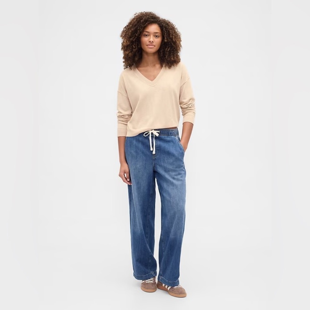 NWT! GAP Dark Wash High Rise Easy Wide-Leg Jeans 🩷 #820229